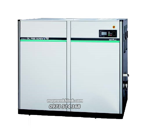 Máy nén khí Hitachi trục vít không dầu hai cấp (22-120Kw)